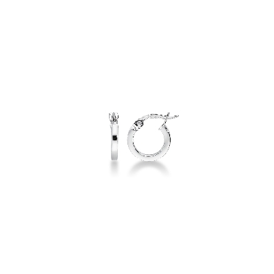 White gold 18k little hoops 