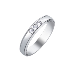 Unoaerre Orion wedding ring in white gold 18k with diamonds 