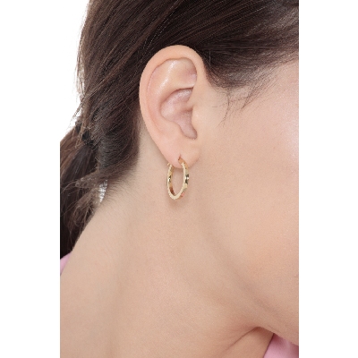 Yellow gold 18k little hoop earrings 