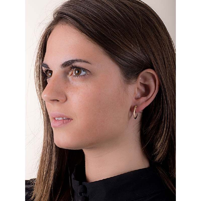 18k yellow gold oval earrings 