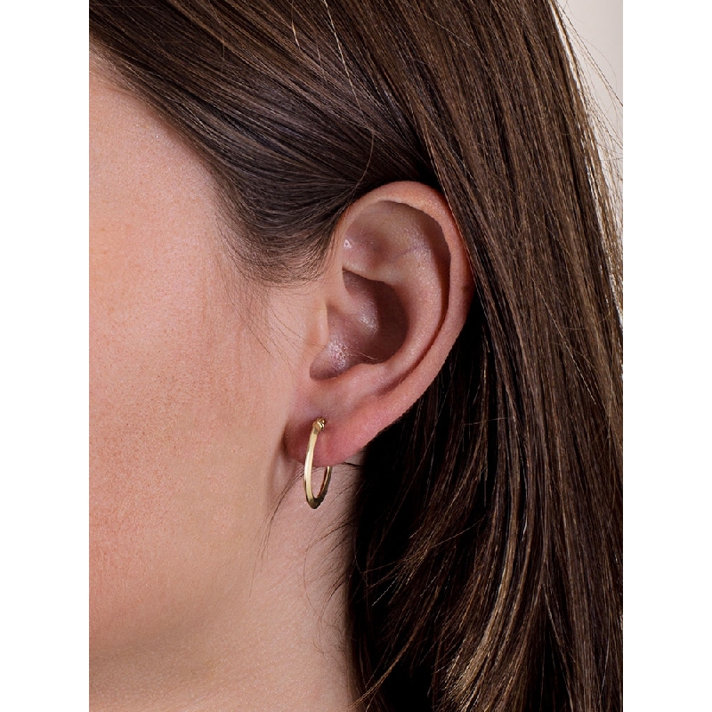 18k yellow gold oval earrings 