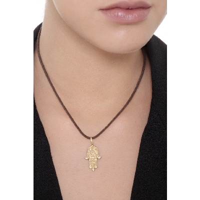 Hand of Fatima pendant in 18k yellow gold