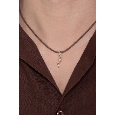 Golden Horn pendant, 18k yellow gold