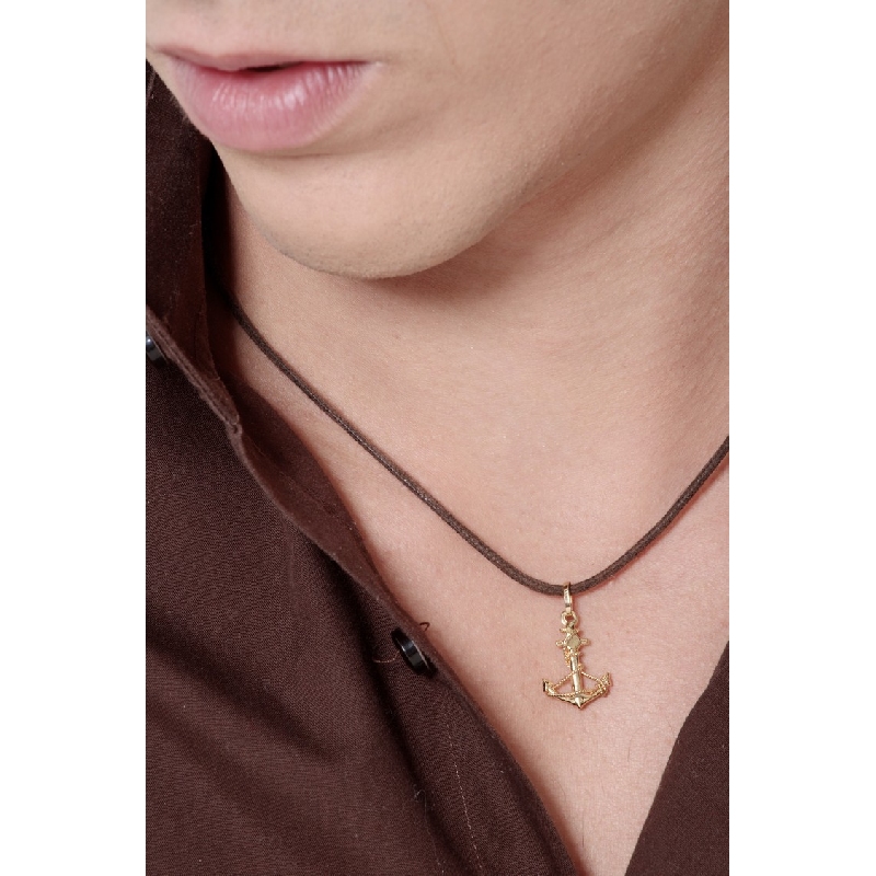 Golden Anchor pendant, 18k yellow gold