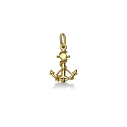 Golden Anchor pendant, 18k yellow gold