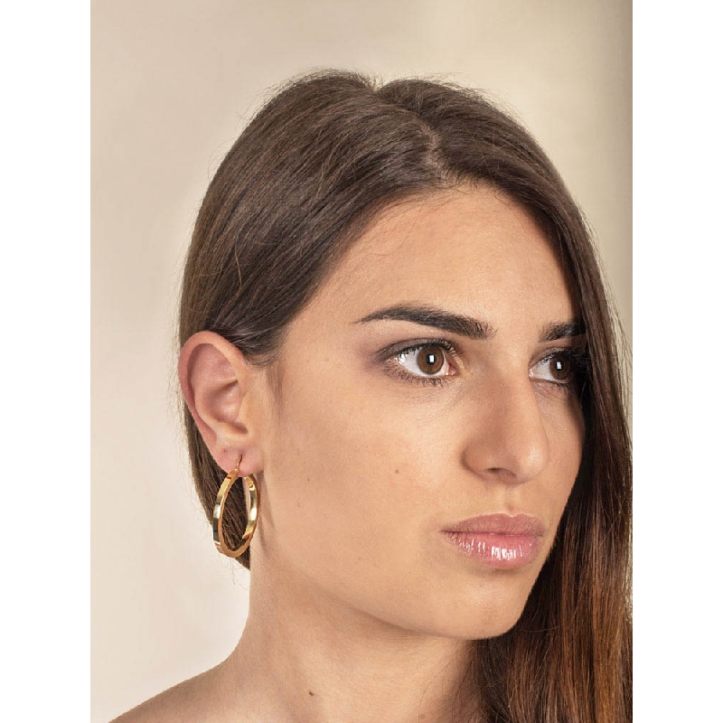 18k yellow gold hoop earrings 