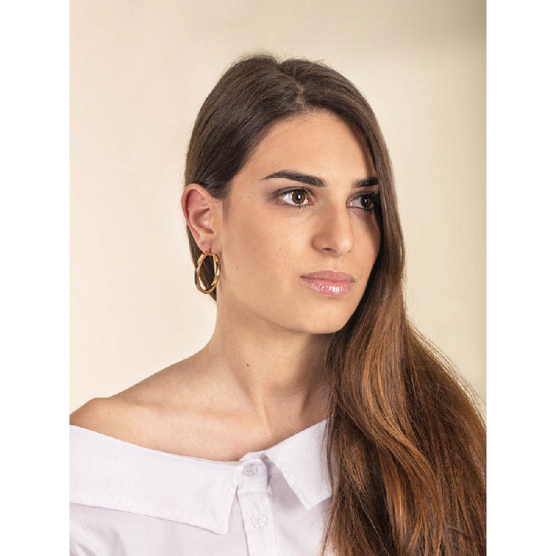 18k yellow gold hoop earrings 