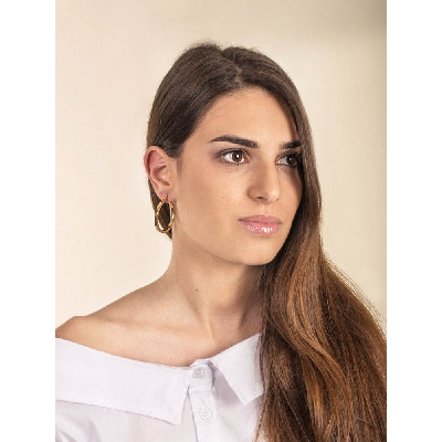 18k yellow gold hoop earrings 