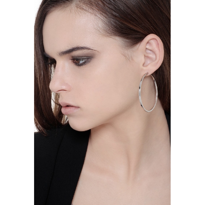 18k white gold hoop earrings 
