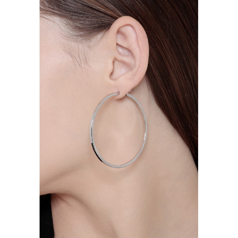 18k white gold hoop earrings 