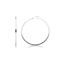 18k white gold hoop earrings 