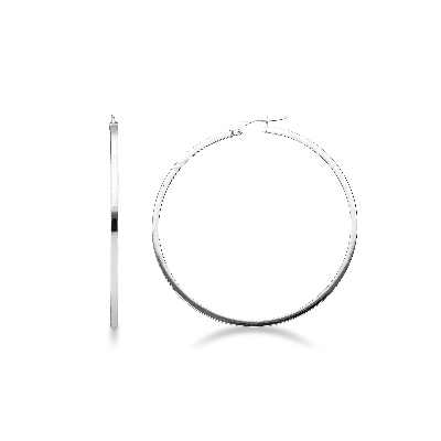 18k white gold hoop earrings 