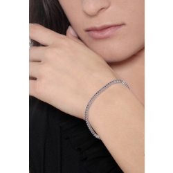 Bracciale Tennis in oro Bianco 18k con Zaffiri Blu, larghezza maglia 2,40 mm circa 2