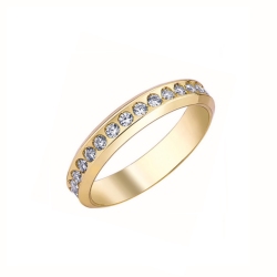 Unoaerre Venere wedding band in yellow gold 18k with diamonds 