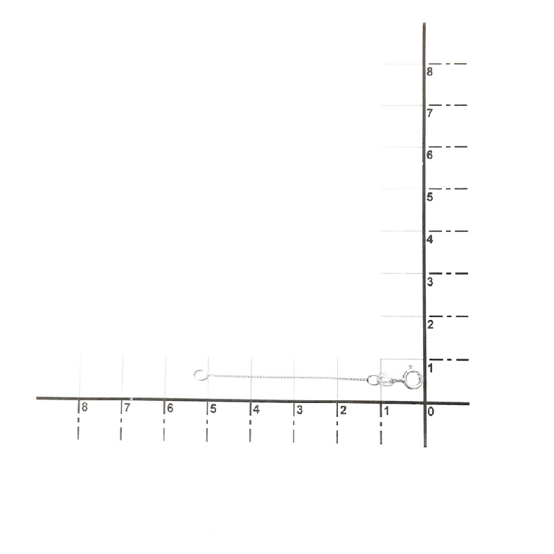 Estensione di 5 cm per collana in oro bianco 18k