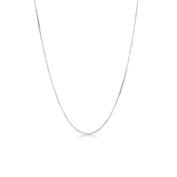 Catena veneziana in oro bianco 18k, lunghezza 40 cm