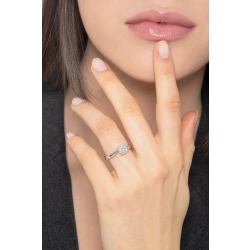 Solitario modello Valentino a quattro griffe in Oro bianco 18k con diamante di 1.00 ct 2