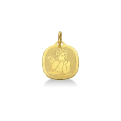 Blessed angel pendant in 18k yellow gold