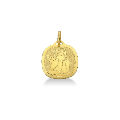 Blessed angel pendant in 18k yellow gold