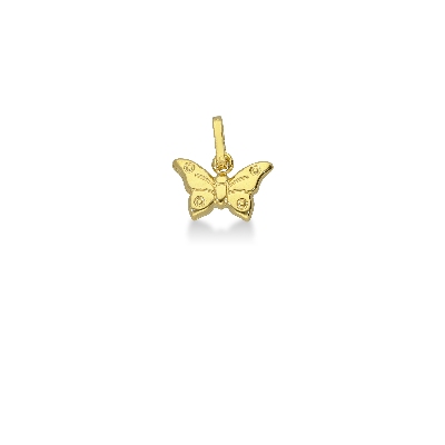 Golden Butterfly pendant, 18k yellow gold