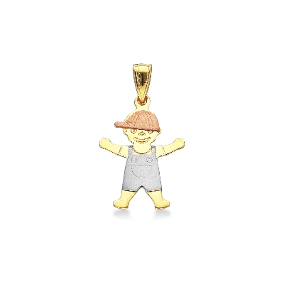 Happy boy pendant in 18k yellow gold