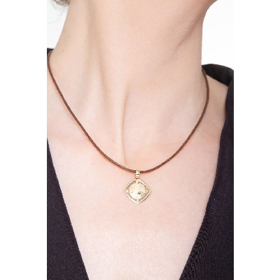 18k yellow gold baptism pendant