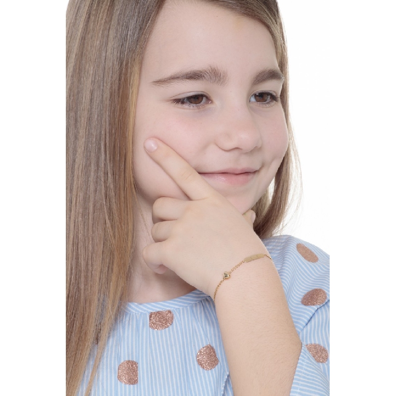 18k yellow gold bracelet with small hear charm