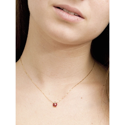 Enameled ladybug pendant