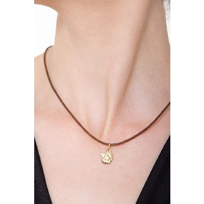 Angel pendant, 18k yellow gold