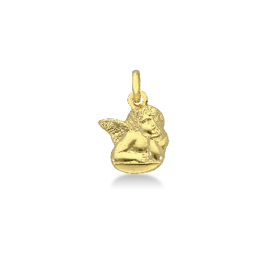 Angel pendant, 18k yellow gold