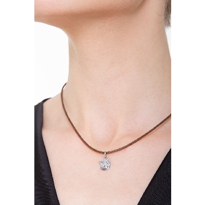 Angel pendant , 18k white gold