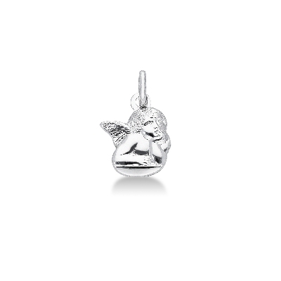 Angel pendant , 18k white gold
