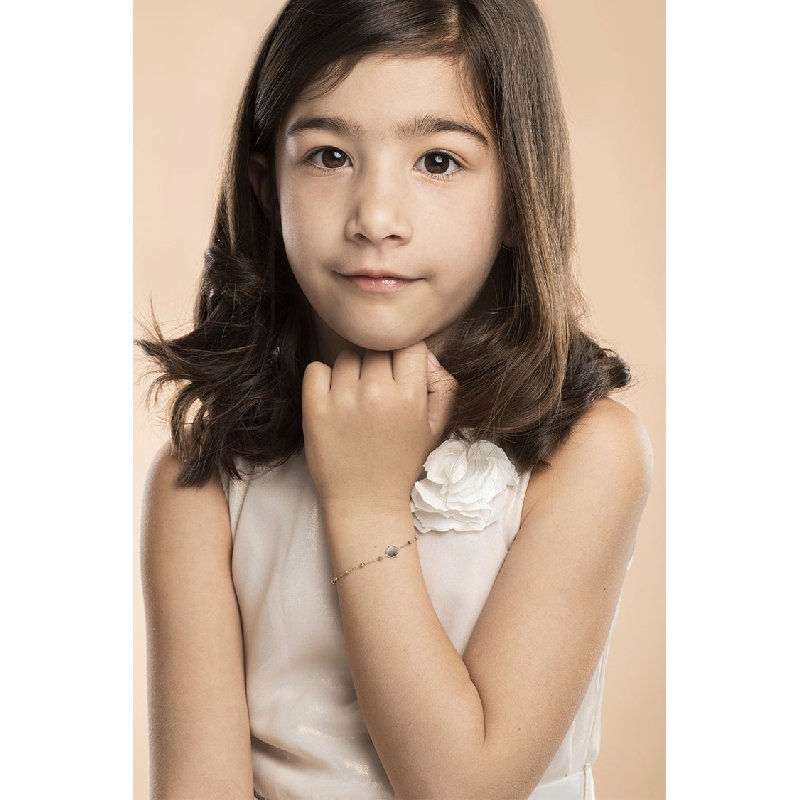 Bracelet 18k Gold with flower