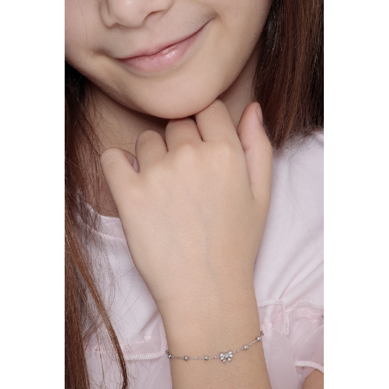 Bracelet 18k White Gold with bow