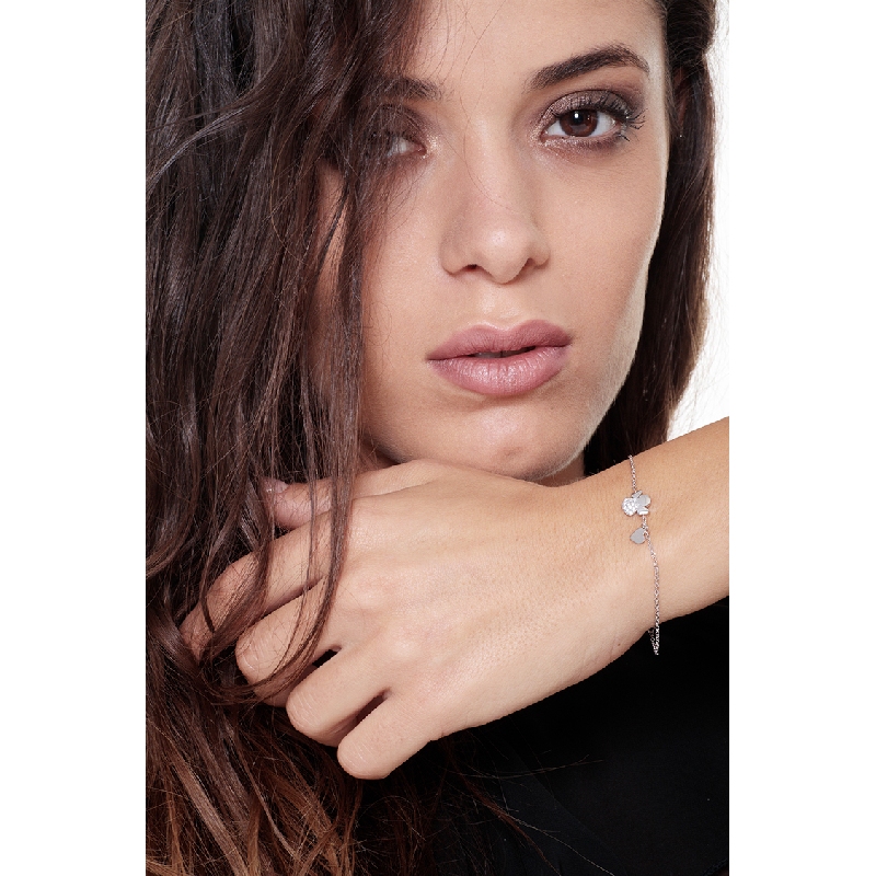 Bracelet 18k White Gold with Zircon 