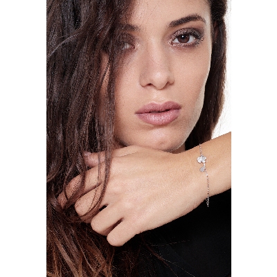 Bracelet 18k White Gold with Zircon 