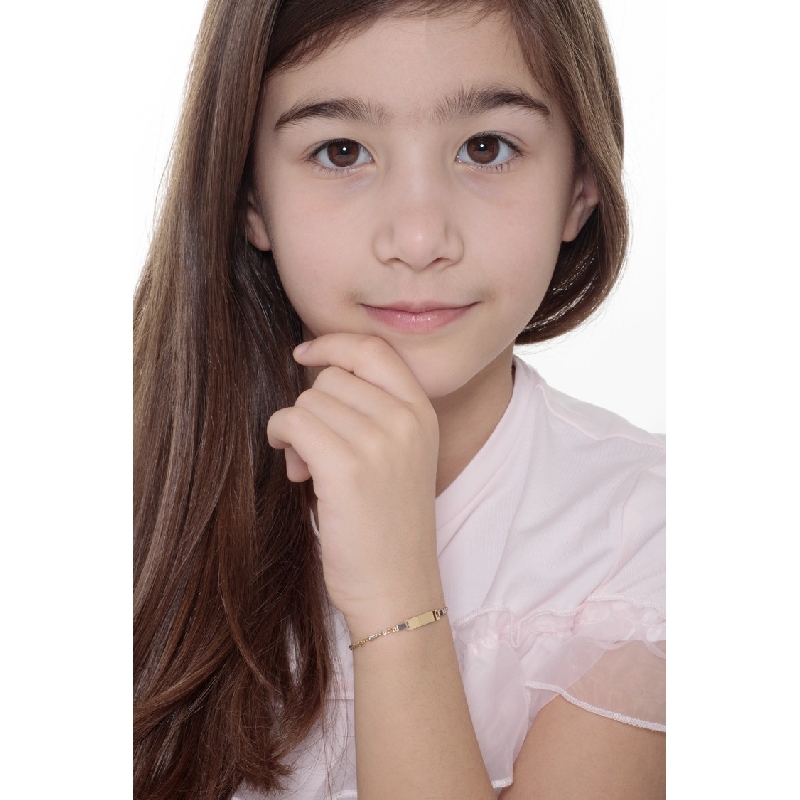 Bracciale in oro bianco e giallo 18k cm 14,5