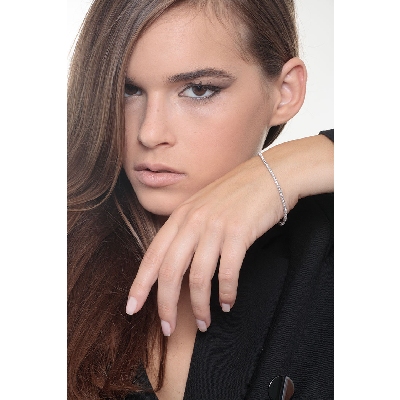 Bracciale Tennis in oro Bianco 18k con diamanti