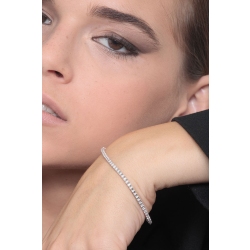 Bracciale Tennis Magnetico In Rame Con Zirconie - Onde Design, Regalo Per Donna