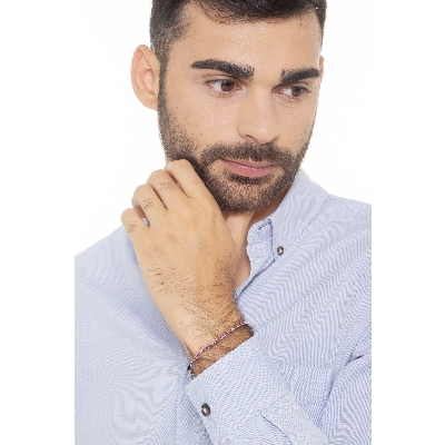 Tennis bracelet in white gold 18k with rubies and diamonds 