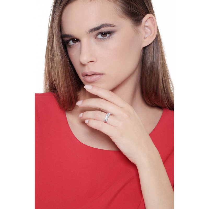 5 diamonds half eternity ring ct 2 white gold 18k