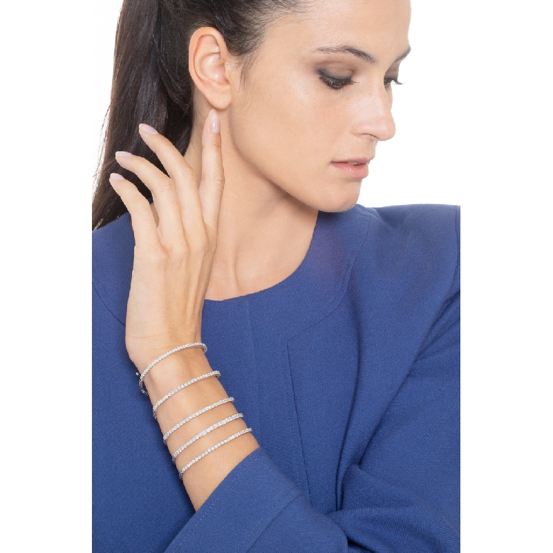 18k white gold spring bracelet with diamonds 