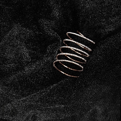 18k rose gold spring bracelet with diamonds