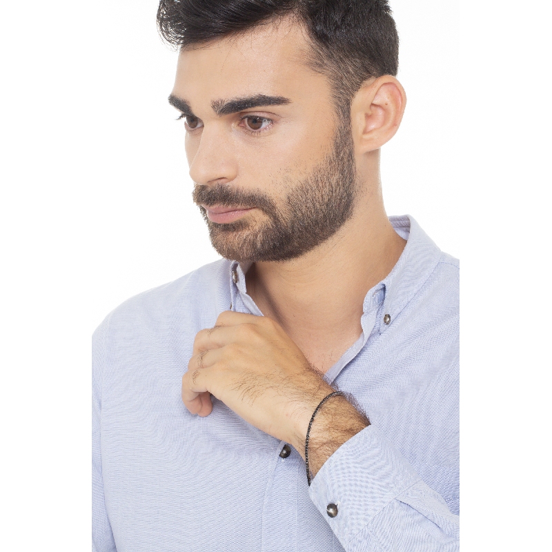 Bracciale Tennis in oro Bianco 18k con diamanti neri