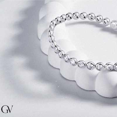 Bracciale Tennis Donna Diamanti Oro Bianco 18k