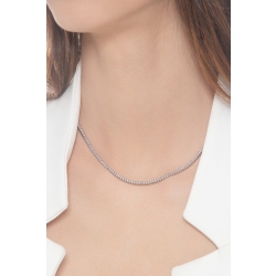 Tennis necklace in white gold 18k with diamonds 2