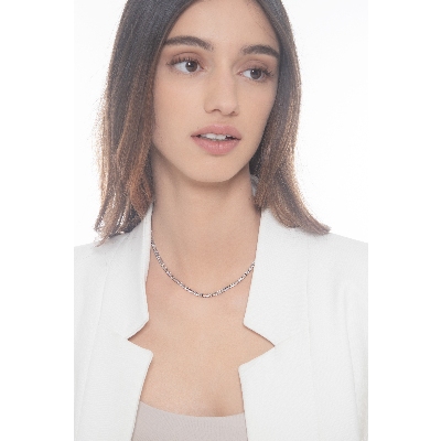 18k white gold tennis necklace with diamonds