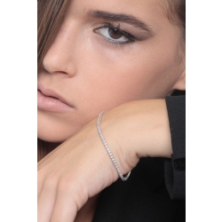 Bracciale Tennis  a griffe in oro Bianco 18k con diamanti 2