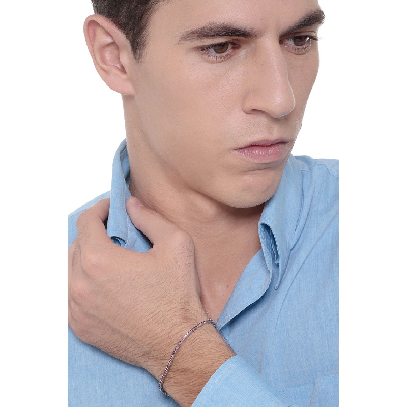 Bracciale Tennis in oro Bianco 18k con Rubini