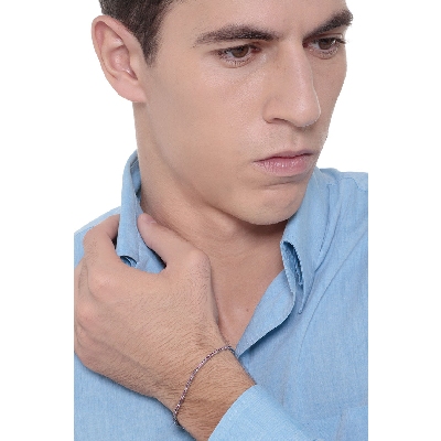 Bracciale Tennis in oro Bianco 18k con Rubini